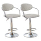 Modern Metal Low Back Bar Stool Armed Adjustable Swivel Bucket Counter Stool Yellow-Brown 2 Piece Set Clearhalo 'Bar Furniture' 'Bar Stools' 'bar_stools' 'furn' 'furn_bar_stools' 'furniture_bar_stools' 'Kitchen & Dining Furniture' 'kitchen&dining_furn' 'kitchen' 'kitchen_furn' Furniture' 4544739