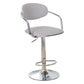 Modern Metal Low Back Bar Stool Armed Adjustable Swivel Bucket Counter Stool Gray-White 1 Piece Clearhalo 'Bar Furniture' 'Bar Stools' 'bar_stools' 'furn' 'furn_bar_stools' 'furniture_bar_stools' 'Kitchen & Dining Furniture' 'kitchen&dining_furn' 'kitchen' 'kitchen_furn' Furniture' 4544747