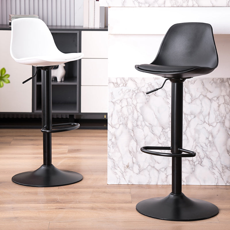 Modern Adjustable Height Bar Stool Swivel Plastic Low Back Counter Stool Clearhalo 'Bar Furniture' 'Bar Stools' 'bar_stools' 'furn' 'furn_bar_stools' 'furniture_bar_stools' 'Kitchen & Dining Furniture' 'kitchen&dining_furn' 'kitchen' 'kitchen_furn' Furniture' 4544856