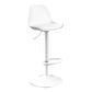 Modern Adjustable Height Bar Stool Swivel Plastic Low Back Counter Stool White White 1 Piece Clearhalo 'Bar Furniture' 'Bar Stools' 'bar_stools' 'furn' 'furn_bar_stools' 'furniture_bar_stools' 'Kitchen & Dining Furniture' 'kitchen&dining_furn' 'kitchen' 'kitchen_furn' Furniture' 4544862