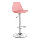 Modern Adjustable Height Bar Stool Swivel Plastic Low Back Counter Stool Pink Silver 1 Piece Clearhalo 'Bar Furniture' 'Bar Stools' 'bar_stools' 'furn' 'furn_bar_stools' 'furniture_bar_stools' 'Kitchen & Dining Furniture' 'kitchen&dining_furn' 'kitchen' 'kitchen_furn' Furniture' 4544865