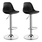 Modern Adjustable Height Bar Stool Swivel Plastic Low Back Counter Stool Black Silver 2 Piece Set Clearhalo 'Bar Furniture' 'Bar Stools' 'bar_stools' 'furn' 'furn_bar_stools' 'furniture_bar_stools' 'Kitchen & Dining Furniture' 'kitchen&dining_furn' 'kitchen' 'kitchen_furn' Furniture' 4544882
