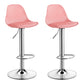 Modern Adjustable Height Bar Stool Swivel Plastic Low Back Counter Stool Pink Silver 2 Piece Set Clearhalo 'Bar Furniture' 'Bar Stools' 'bar_stools' 'furn' 'furn_bar_stools' 'furniture_bar_stools' 'Kitchen & Dining Furniture' 'kitchen&dining_furn' 'kitchen' 'kitchen_furn' Furniture' 4544886