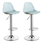 Modern Adjustable Height Bar Stool Swivel Plastic Low Back Counter Stool Light Green Silver 2 Piece Set Clearhalo 'Bar Furniture' 'Bar Stools' 'bar_stools' 'furn' 'furn_bar_stools' 'furniture_bar_stools' 'Kitchen & Dining Furniture' 'kitchen&dining_furn' 'kitchen' 'kitchen_furn' Furniture' 4544890