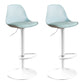 Modern Adjustable Height Bar Stool Swivel Plastic Low Back Counter Stool Light Green White 2 Piece Set Clearhalo 'Bar Furniture' 'Bar Stools' 'bar_stools' 'furn' 'furn_bar_stools' 'furniture_bar_stools' 'Kitchen & Dining Furniture' 'kitchen&dining_furn' 'kitchen' 'kitchen_furn' Furniture' 4544891