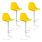 Modern Adjustable Height Bar Stool Swivel Plastic Low Back Counter Stool Yellow White 4 Piece Set Clearhalo 'Bar Furniture' 'Bar Stools' 'bar_stools' 'furn' 'furn_bar_stools' 'furniture_bar_stools' 'Kitchen & Dining Furniture' 'kitchen&dining_furn' 'kitchen' 'kitchen_furn' Furniture' 4544903