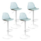 Modern Adjustable Height Bar Stool Swivel Plastic Low Back Counter Stool Light Green White 4 Piece Set Clearhalo 'Bar Furniture' 'Bar Stools' 'bar_stools' 'furn' 'furn_bar_stools' 'furniture_bar_stools' 'Kitchen & Dining Furniture' 'kitchen&dining_furn' 'kitchen' 'kitchen_furn' Furniture' 4544905