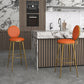 Glam Counter Bar Stool Backrest Leather Bar Stool with Footrest, Iron Base Clearhalo 'Bar Furniture' 'Bar Stools' 'bar_stools' 'furn' 'furn_bar_stools' 'furniture_bar_stools' 'Kitchen & Dining Furniture' 'kitchen&dining_furn' 'kitchen' 'kitchen_furn' Furniture' 4544916