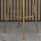Glam Counter Bar Stool Backrest Leather Bar Stool with Footrest, Iron Base Clearhalo 'Bar Furniture' 'Bar Stools' 'bar_stools' 'furn' 'furn_bar_stools' 'furniture_bar_stools' 'Kitchen & Dining Furniture' 'kitchen&dining_furn' 'kitchen' 'kitchen_furn' Furniture' 4544919