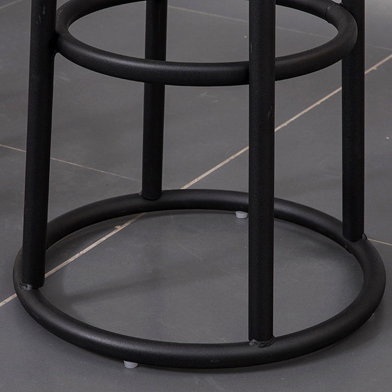 Modern Round Bar Stool Footrest Backless Counter and Bar Stool with Iron Legs Clearhalo 'Bar Furniture' 'Bar Stools' 'bar_stools' 'furn' 'furn_bar_stools' 'furniture_bar_stools' 'Kitchen & Dining Furniture' 'kitchen&dining_furn' 'kitchen' 'kitchen_furn' Furniture' 4544947