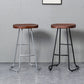 Modern Style Iron Bar Stool with Footrest Dining Room Solid Wood Bar Stool 30 Inches Clearhalo 'Bar Furniture' 'Bar Stools' 'bar_stools' 'furn' 'furn_bar_stools' 'furniture_bar_stools' 'Kitchen & Dining Furniture' 'kitchen&dining_furn' 'kitchen' 'kitchen_furn' Furniture' 4544957