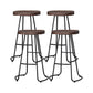 Modern Style Iron Bar Stool with Footrest Dining Room Solid Wood Bar Stool 30 Inches Black 4 Piece Set Clearhalo 'Bar Furniture' 'Bar Stools' 'bar_stools' 'furn' 'furn_bar_stools' 'furniture_bar_stools' 'Kitchen & Dining Furniture' 'kitchen&dining_furn' 'kitchen' 'kitchen_furn' Furniture' 4544961