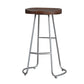 Modern Style Iron Bar Stool with Footrest Dining Room Solid Wood Bar Stool 30 Inches Silver 1 Piece Clearhalo 'Bar Furniture' 'Bar Stools' 'bar_stools' 'furn' 'furn_bar_stools' 'furniture_bar_stools' 'Kitchen & Dining Furniture' 'kitchen&dining_furn' 'kitchen' 'kitchen_furn' Furniture' 4544963