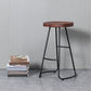 Modern Style Iron Bar Stool with Footrest Dining Room Solid Wood Bar Stool 30 Inches Clearhalo 'Bar Furniture' 'Bar Stools' 'bar_stools' 'furn' 'furn_bar_stools' 'furniture_bar_stools' 'Kitchen & Dining Furniture' 'kitchen&dining_furn' 'kitchen' 'kitchen_furn' Furniture' 4544964
