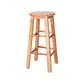 Modern Style Solid Wood Bar Stool with Footrest Milk Tea Shop Round Bar Stool 32 Inches Clearhalo 'Bar Furniture' 'Bar Stools' 'bar_stools' 'furn' 'furn_bar_stools' 'furniture_bar_stools' 'Kitchen & Dining Furniture' 'kitchen&dining_furn' 'kitchen' 'kitchen_furn' Furniture' 4544993