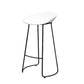 Modern Style Metal Bar Stool with Footrest and Low Back Cafe Creative Bar Stool White 1 Piece Clearhalo 'Bar Furniture' 'Bar Stools' 'bar_stools' 'furn' 'furn_bar_stools' 'furniture_bar_stools' 'Kitchen & Dining Furniture' 'kitchen&dining_furn' 'kitchen' 'kitchen_furn' Furniture' 4545090