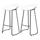 Modern Style Metal Bar Stool with Footrest and Low Back Cafe Creative Bar Stool White 2 Piece Set Clearhalo 'Bar Furniture' 'Bar Stools' 'bar_stools' 'furn' 'furn_bar_stools' 'furniture_bar_stools' 'Kitchen & Dining Furniture' 'kitchen&dining_furn' 'kitchen' 'kitchen_furn' Furniture' 4545091