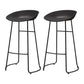 Modern Style Metal Bar Stool with Footrest and Low Back Cafe Creative Bar Stool Black 2 Piece Set Clearhalo 'Bar Furniture' 'Bar Stools' 'bar_stools' 'furn' 'furn_bar_stools' 'furniture_bar_stools' 'Kitchen & Dining Furniture' 'kitchen&dining_furn' 'kitchen' 'kitchen_furn' Furniture' 4545097