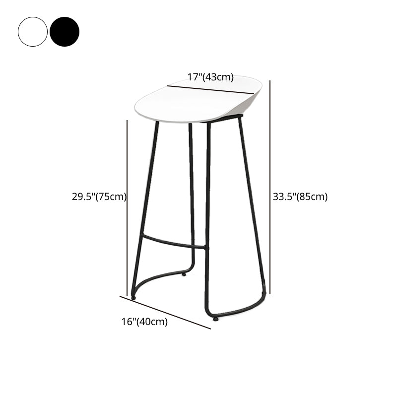 Modern Style Metal Bar Stool with Footrest and Low Back Cafe Creative Bar Stool Clearhalo 'Bar Furniture' 'Bar Stools' 'bar_stools' 'furn' 'furn_bar_stools' 'furniture_bar_stools' 'Kitchen & Dining Furniture' 'kitchen&dining_furn' 'kitchen' 'kitchen_furn' Furniture' 4545105