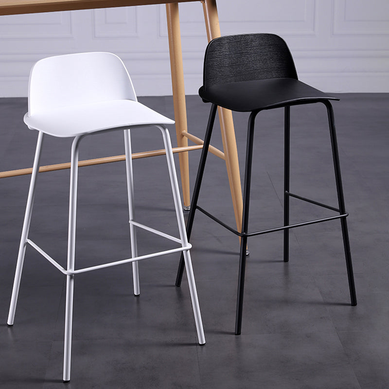 Industrial Style Bar-stool Rectangle PP Seat Counter Stool for Kitchen Bar Clearhalo 'Bar Furniture' 'Bar Stools' 'bar_stools' 'furn' 'furn_bar_stools' 'furniture_bar_stools' 'Kitchen & Dining Furniture' 'kitchen&dining_furn' 'kitchen' 'kitchen_furn' Furniture' 4545106