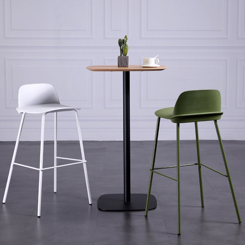 Industrial Style Bar-stool Rectangle PP Seat Counter Stool for Kitchen Bar Clearhalo 'Bar Furniture' 'Bar Stools' 'bar_stools' 'furn' 'furn_bar_stools' 'furniture_bar_stools' 'Kitchen & Dining Furniture' 'kitchen&dining_furn' 'kitchen' 'kitchen_furn' Furniture' 4545110