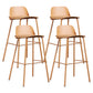 Industrial Style Bar-stool Rectangle PP Seat Counter Stool for Kitchen Bar Yellow 4 Piece Set Clearhalo 'Bar Furniture' 'Bar Stools' 'bar_stools' 'furn' 'furn_bar_stools' 'furniture_bar_stools' 'Kitchen & Dining Furniture' 'kitchen&dining_furn' 'kitchen' 'kitchen_furn' Furniture' 4545111