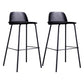 Industrial Style Bar-stool Rectangle PP Seat Counter Stool for Kitchen Bar Black 2 Piece Set Clearhalo 'Bar Furniture' 'Bar Stools' 'bar_stools' 'furn' 'furn_bar_stools' 'furniture_bar_stools' 'Kitchen & Dining Furniture' 'kitchen&dining_furn' 'kitchen' 'kitchen_furn' Furniture' 4545115