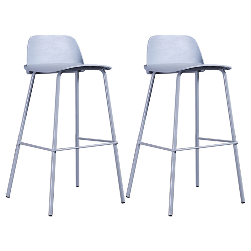 Industrial Style Bar-stool Rectangle PP Seat Counter Stool for Kitchen Bar Blue 2 Piece Set Clearhalo 'Bar Furniture' 'Bar Stools' 'bar_stools' 'furn' 'furn_bar_stools' 'furniture_bar_stools' 'Kitchen & Dining Furniture' 'kitchen&dining_furn' 'kitchen' 'kitchen_furn' Furniture' 4545121
