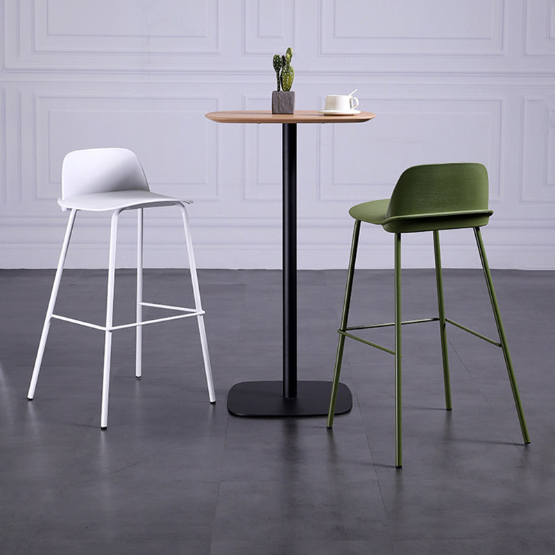 Industrial Style Bar-stool Rectangle PP Seat Counter Stool for Kitchen Bar Clearhalo 'Bar Furniture' 'Bar Stools' 'bar_stools' 'furn' 'furn_bar_stools' 'furniture_bar_stools' 'Kitchen & Dining Furniture' 'kitchen&dining_furn' 'kitchen' 'kitchen_furn' Furniture' 4545125