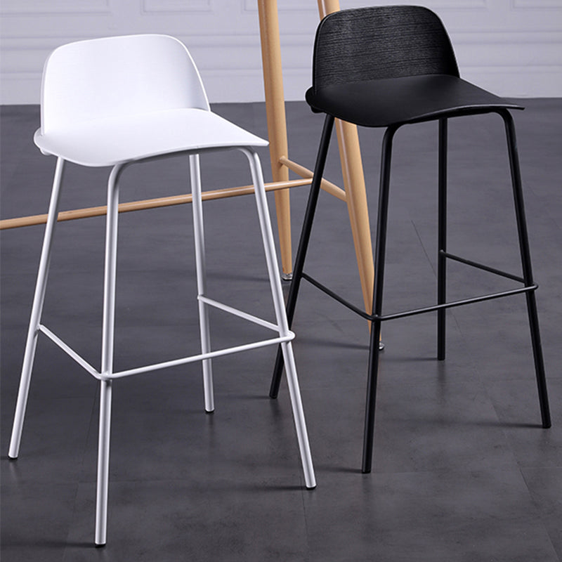 Industrial Style Bar-stool Rectangle PP Seat Counter Stool for Kitchen Bar Clearhalo 'Bar Furniture' 'Bar Stools' 'bar_stools' 'furn' 'furn_bar_stools' 'furniture_bar_stools' 'Kitchen & Dining Furniture' 'kitchen&dining_furn' 'kitchen' 'kitchen_furn' Furniture' 4545126