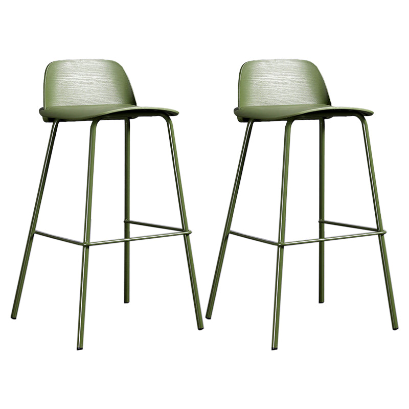 Industrial Style Bar-stool Rectangle PP Seat Counter Stool for Kitchen Bar Green 2 Piece Set Clearhalo 'Bar Furniture' 'Bar Stools' 'bar_stools' 'furn' 'furn_bar_stools' 'furniture_bar_stools' 'Kitchen & Dining Furniture' 'kitchen&dining_furn' 'kitchen' 'kitchen_furn' Furniture' 4545127
