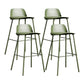 Industrial Style Bar-stool Rectangle PP Seat Counter Stool for Kitchen Bar Green 4 Piece Set Clearhalo 'Bar Furniture' 'Bar Stools' 'bar_stools' 'furn' 'furn_bar_stools' 'furniture_bar_stools' 'Kitchen & Dining Furniture' 'kitchen&dining_furn' 'kitchen' 'kitchen_furn' Furniture' 4545128