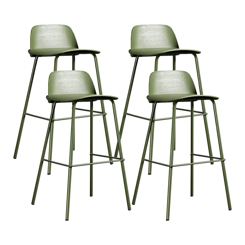 Industrial Style Bar-stool Rectangle PP Seat Counter Stool for Kitchen Bar Green 4 Piece Set Clearhalo 'Bar Furniture' 'Bar Stools' 'bar_stools' 'furn' 'furn_bar_stools' 'furniture_bar_stools' 'Kitchen & Dining Furniture' 'kitchen&dining_furn' 'kitchen' 'kitchen_furn' Furniture' 4545128