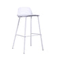 Industrial Style Bar-stool Rectangle PP Seat Counter Stool for Kitchen Bar White 1 Piece Clearhalo 'Bar Furniture' 'Bar Stools' 'bar_stools' 'furn' 'furn_bar_stools' 'furniture_bar_stools' 'Kitchen & Dining Furniture' 'kitchen&dining_furn' 'kitchen' 'kitchen_furn' Furniture' 4545135