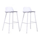 Industrial Style Bar-stool Rectangle PP Seat Counter Stool for Kitchen Bar White 2 Piece Set Clearhalo 'Bar Furniture' 'Bar Stools' 'bar_stools' 'furn' 'furn_bar_stools' 'furniture_bar_stools' 'Kitchen & Dining Furniture' 'kitchen&dining_furn' 'kitchen' 'kitchen_furn' Furniture' 4545136