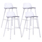 Industrial Style Bar-stool Rectangle PP Seat Counter Stool for Kitchen Bar White 4 Piece Set Clearhalo 'Bar Furniture' 'Bar Stools' 'bar_stools' 'furn' 'furn_bar_stools' 'furniture_bar_stools' 'Kitchen & Dining Furniture' 'kitchen&dining_furn' 'kitchen' 'kitchen_furn' Furniture' 4545137