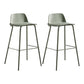 Industrial Style Bar-stool Rectangle PP Seat Counter Stool for Kitchen Bar Gray-Green 2 Piece Set Clearhalo 'Bar Furniture' 'Bar Stools' 'bar_stools' 'furn' 'furn_bar_stools' 'furniture_bar_stools' 'Kitchen & Dining Furniture' 'kitchen&dining_furn' 'kitchen' 'kitchen_furn' Furniture' 4545139