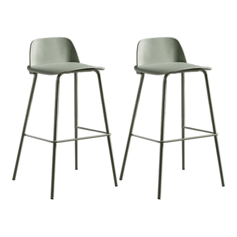 Industrial Style Bar-stool Rectangle PP Seat Counter Stool for Kitchen Bar Gray-Green 2 Piece Set Clearhalo 'Bar Furniture' 'Bar Stools' 'bar_stools' 'furn' 'furn_bar_stools' 'furniture_bar_stools' 'Kitchen & Dining Furniture' 'kitchen&dining_furn' 'kitchen' 'kitchen_furn' Furniture' 4545139