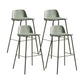 Industrial Style Bar-stool Rectangle PP Seat Counter Stool for Kitchen Bar Gray-Green 4 Piece Set Clearhalo 'Bar Furniture' 'Bar Stools' 'bar_stools' 'furn' 'furn_bar_stools' 'furniture_bar_stools' 'Kitchen & Dining Furniture' 'kitchen&dining_furn' 'kitchen' 'kitchen_furn' Furniture' 4545140