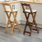 Contemporary Solid Wood Folding Bar Stool Indoor Bar Stool with Wooden Seat Clearhalo 'Bar Furniture' 'Bar Stools' 'bar_stools' 'furn' 'furn_bar_stools' 'furniture_bar_stools' 'Kitchen & Dining Furniture' 'kitchen&dining_furn' 'kitchen' 'kitchen_furn' Furniture' 4545158