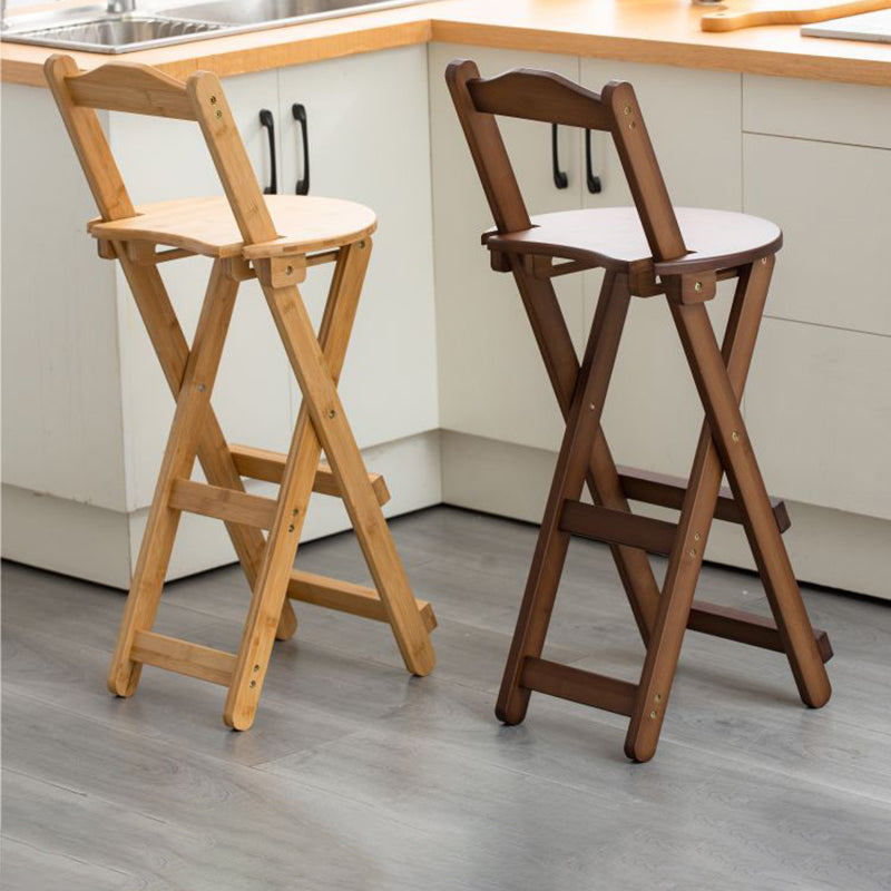 Contemporary Solid Wood Folding Bar Stool Indoor Bar Stool with Wooden Seat Clearhalo 'Bar Furniture' 'Bar Stools' 'bar_stools' 'furn' 'furn_bar_stools' 'furniture_bar_stools' 'Kitchen & Dining Furniture' 'kitchen&dining_furn' 'kitchen' 'kitchen_furn' Furniture' 4545158