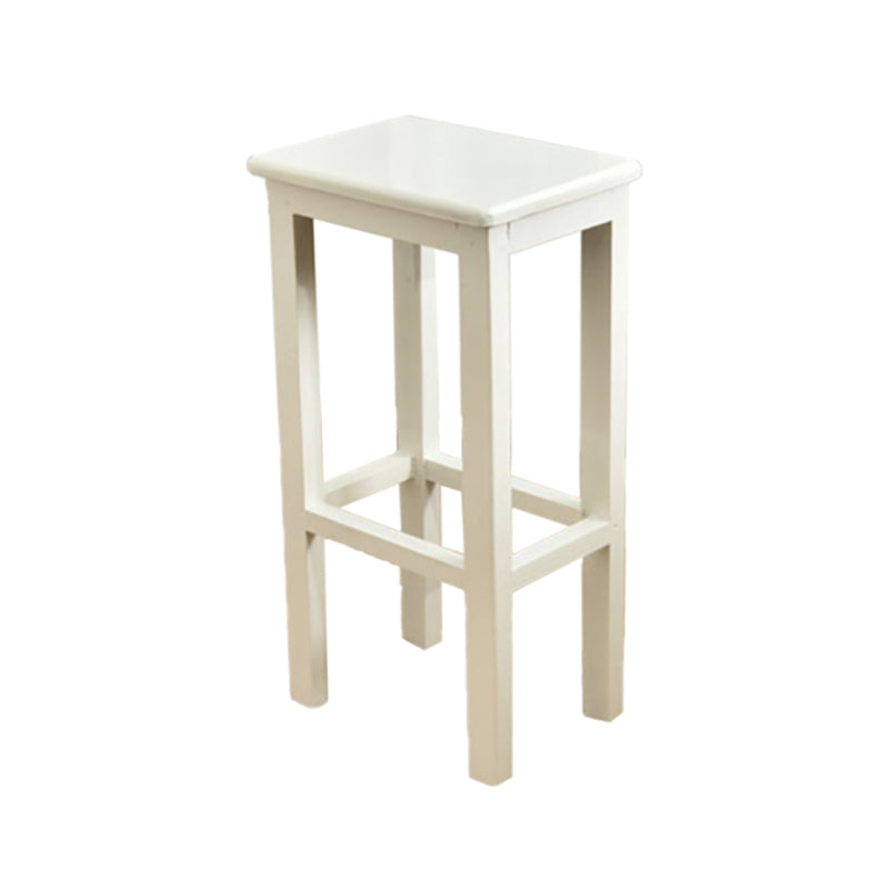 Modern Armless Stackable Counter Stool Wood Study Bar Stool with Wooden Seat and Pedal White Clearhalo 'Bar Furniture' 'Bar Stools' 'bar_stools' 'furn' 'furn_bar_stools' 'furniture_bar_stools' 'Kitchen & Dining Furniture' 'kitchen&dining_furn' 'kitchen' 'kitchen_furn' Furniture' 4545168