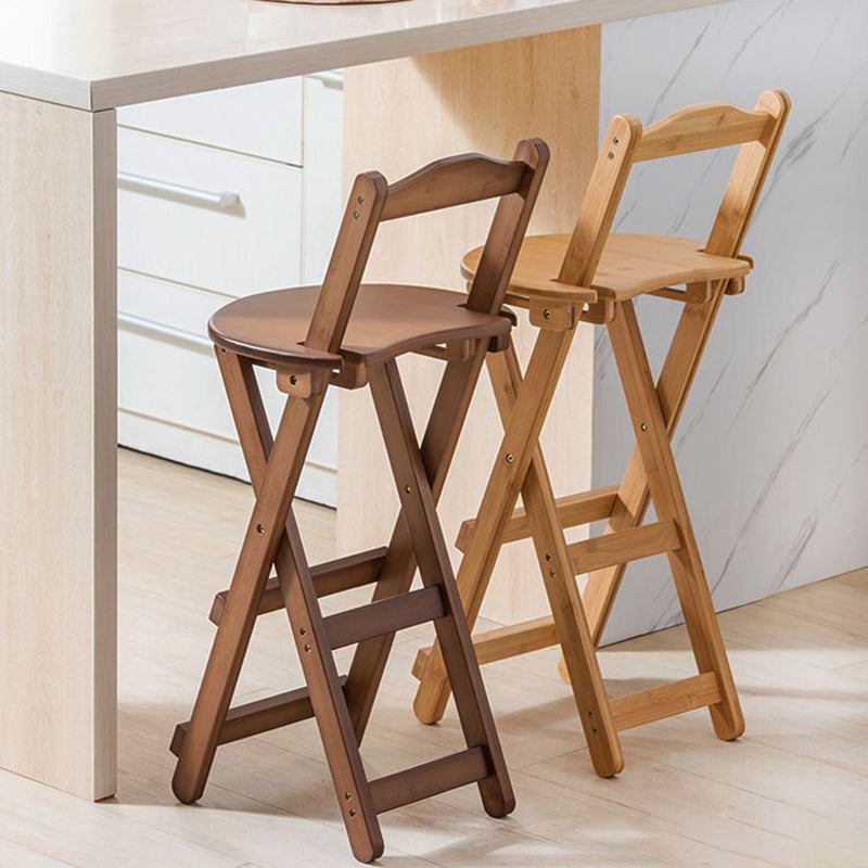 Modern Armless Foldable Counter Stool Wood Kitchen Bar Stool with Wooden Seat Clearhalo 'Bar Furniture' 'Bar Stools' 'bar_stools' 'furn' 'furn_bar_stools' 'furniture_bar_stools' 'Kitchen & Dining Furniture' 'kitchen&dining_furn' 'kitchen' 'kitchen_furn' Furniture' 4545178