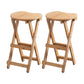 Modern Armless Foldable Counter Stool Wood Kitchen Bar Stool with Wooden Seat Natural Backless 2 Piece Set Clearhalo 'Bar Furniture' 'Bar Stools' 'bar_stools' 'furn' 'furn_bar_stools' 'furniture_bar_stools' 'Kitchen & Dining Furniture' 'kitchen&dining_furn' 'kitchen' 'kitchen_furn' Furniture' 4545181