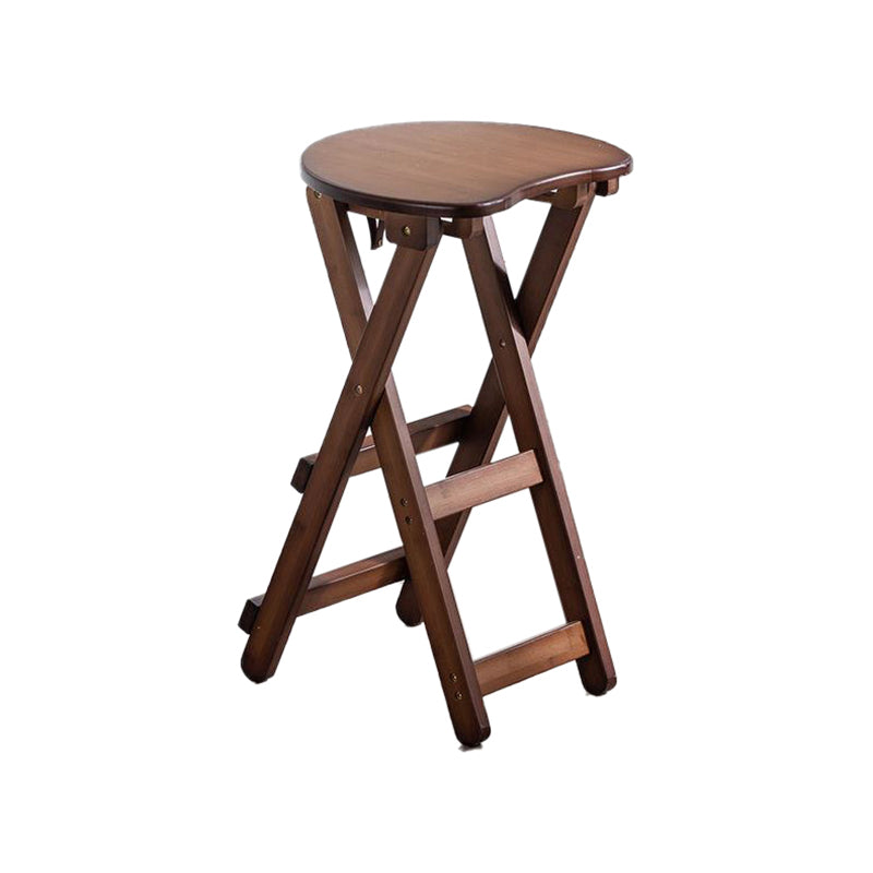 Modern Armless Foldable Counter Stool Wood Kitchen Bar Stool with Wooden Seat Clearhalo 'Bar Furniture' 'Bar Stools' 'bar_stools' 'furn' 'furn_bar_stools' 'furniture_bar_stools' 'Kitchen & Dining Furniture' 'kitchen&dining_furn' 'kitchen' 'kitchen_furn' Furniture' 4545186
