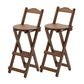 Modern Armless Foldable Counter Stool Wood Kitchen Bar Stool with Wooden Seat Brown With Back 2 Piece Set Clearhalo 'Bar Furniture' 'Bar Stools' 'bar_stools' 'furn' 'furn_bar_stools' 'furniture_bar_stools' 'Kitchen & Dining Furniture' 'kitchen&dining_furn' 'kitchen' 'kitchen_furn' Furniture' 4545192