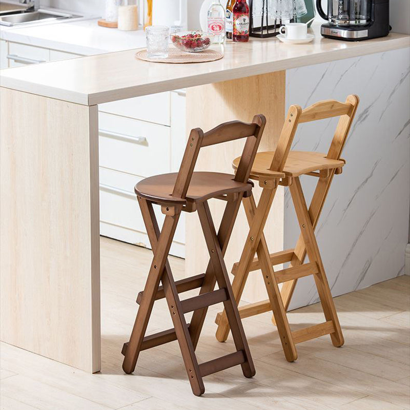 Modern Armless Foldable Counter Stool Wood Kitchen Bar Stool with Wooden Seat Clearhalo 'Bar Furniture' 'Bar Stools' 'bar_stools' 'furn' 'furn_bar_stools' 'furniture_bar_stools' 'Kitchen & Dining Furniture' 'kitchen&dining_furn' 'kitchen' 'kitchen_furn' Furniture' 4545201