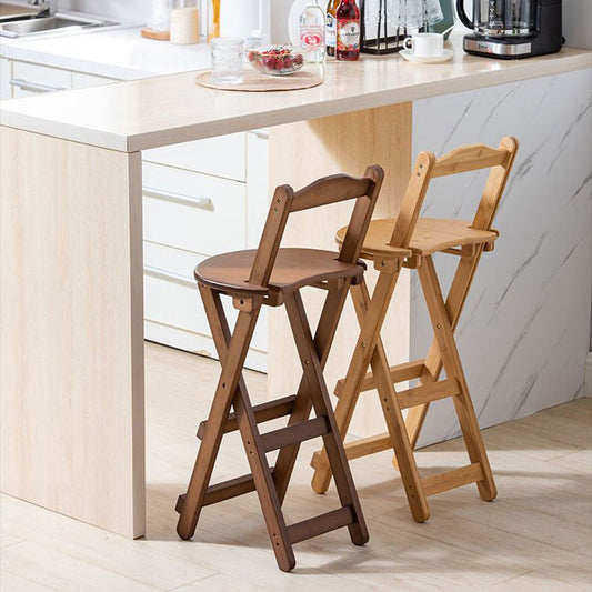 Modern Armless Foldable Counter Stool Wood Kitchen Bar Stool with Wooden Seat Clearhalo 'Bar Furniture' 'Bar Stools' 'bar_stools' 'furn' 'furn_bar_stools' 'furniture_bar_stools' 'Kitchen & Dining Furniture' 'kitchen&dining_furn' 'kitchen' 'kitchen_furn' Furniture' 4545201