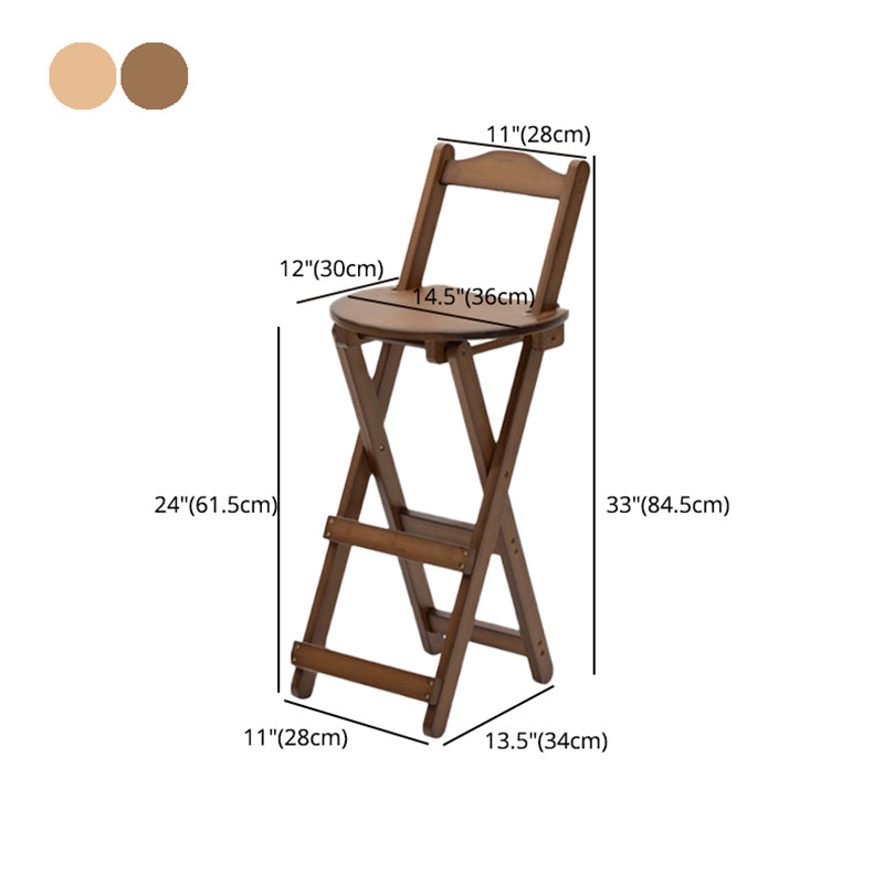 Modern Armless Foldable Counter Stool Wood Kitchen Bar Stool with Wooden Seat Clearhalo 'Bar Furniture' 'Bar Stools' 'bar_stools' 'furn' 'furn_bar_stools' 'furniture_bar_stools' 'Kitchen & Dining Furniture' 'kitchen&dining_furn' 'kitchen' 'kitchen_furn' Furniture' 4545202