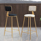 Glam Armless Backrest Counter Stool Iron Beauty Shop Bar Stool with Velvet Cushion Clearhalo 'Bar Furniture' 'Bar Stools' 'bar_stools' 'furn' 'furn_bar_stools' 'furniture_bar_stools' 'Kitchen & Dining Furniture' 'kitchen&dining_furn' 'kitchen' 'kitchen_furn' Furniture' 4545207